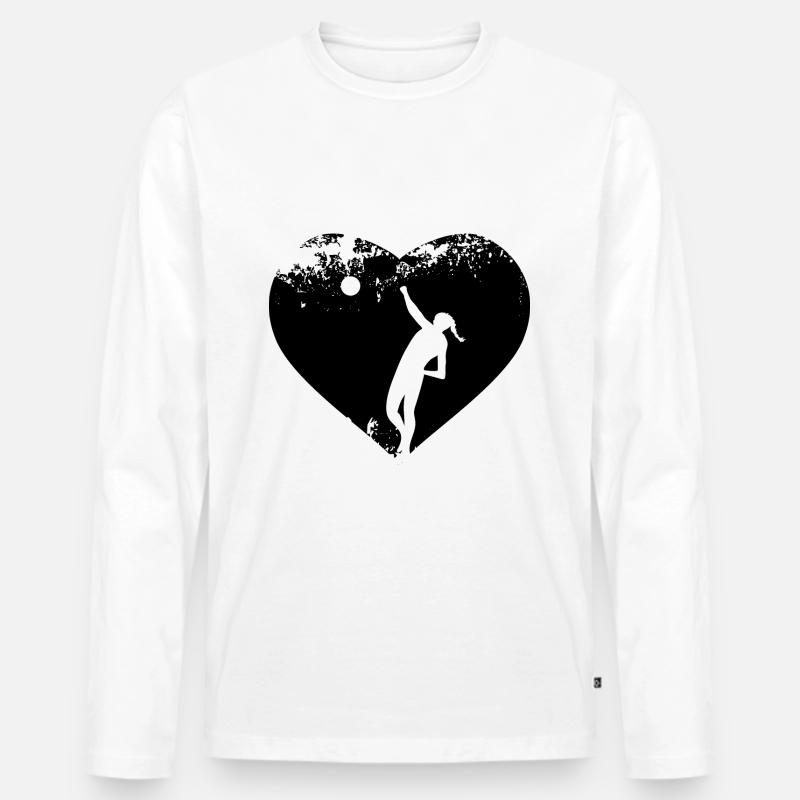 Faustball Faustballer Faustballspieler - Männer Premium Bio Langarmshirt - Weiß