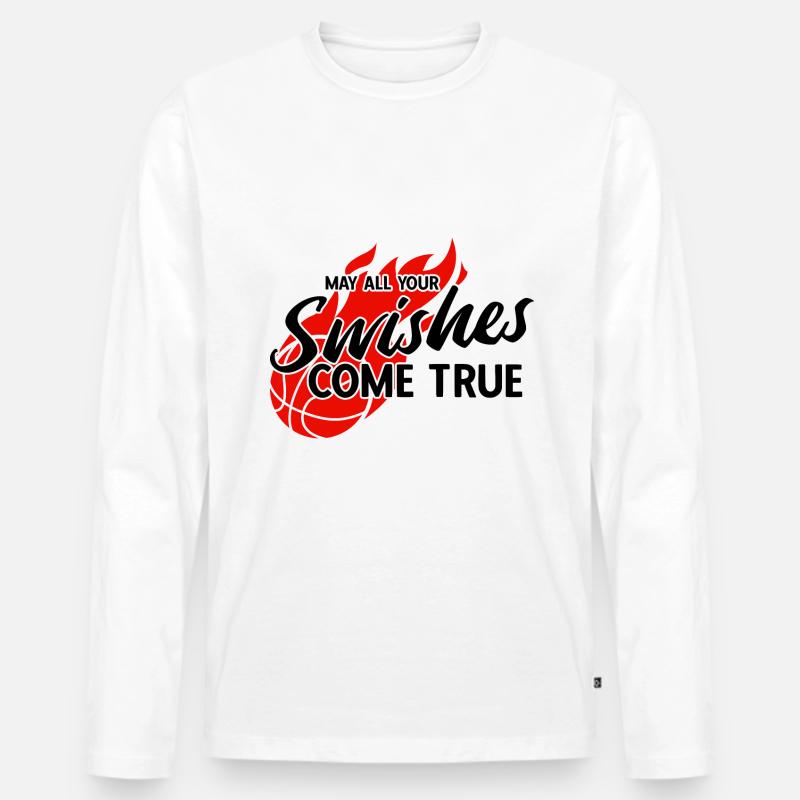 Basketball - Männer Premium Bio Langarmshirt - Weiß
