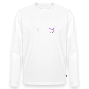PyridiNe - Men's Premium Organic Long Sleeve Shirt - white - Front - Nico (187cm)