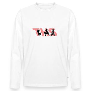 Turnierhundsport 2022 - Männer Premium Bio Langarmshirt - Weiß - Vorne - Nico (187cm)