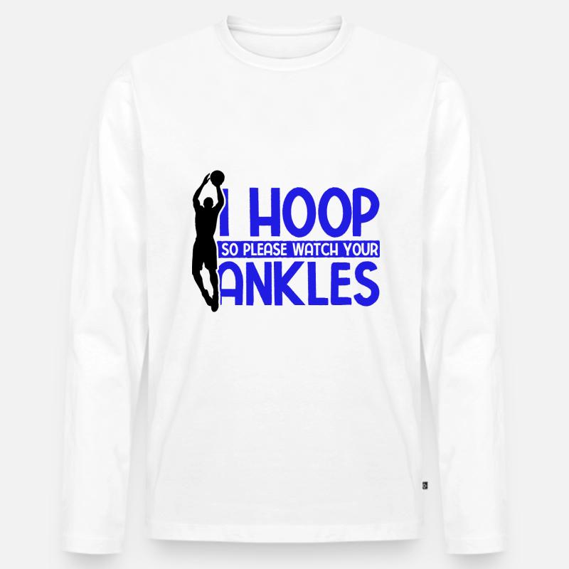 Basketball - Männer Premium Bio Langarmshirt - Weiß