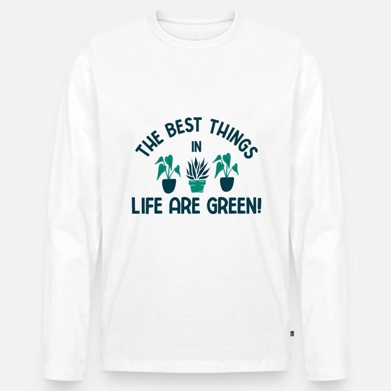 Landschaftsgärtner Hobbygärtner Gärtner - Männer Premium Bio Langarmshirt - Weiß