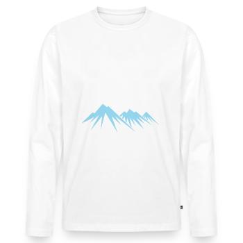 Paraglider Berge Paragliding Figur - Männer Premium Bio Langarmshirt - Weiß - Vorne - Nico (187cm)