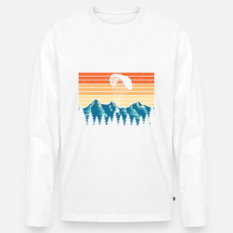 Paragliding - Männer Premium Bio Langarmshirt - Weiß