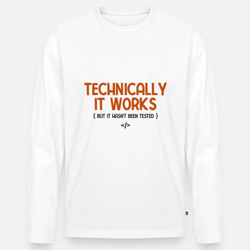 Software Ingenieur Informatiker Programmierer - Männer Premium Bio Langarmshirt - Weiß
