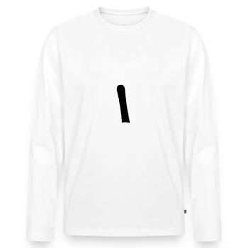 Snowboard und Berge - Männer Premium Bio Langarmshirt - Weiß - Vorne - Nico (187cm)