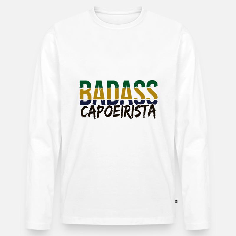 Capoeira - Männer Premium Bio Langarmshirt - Weiß