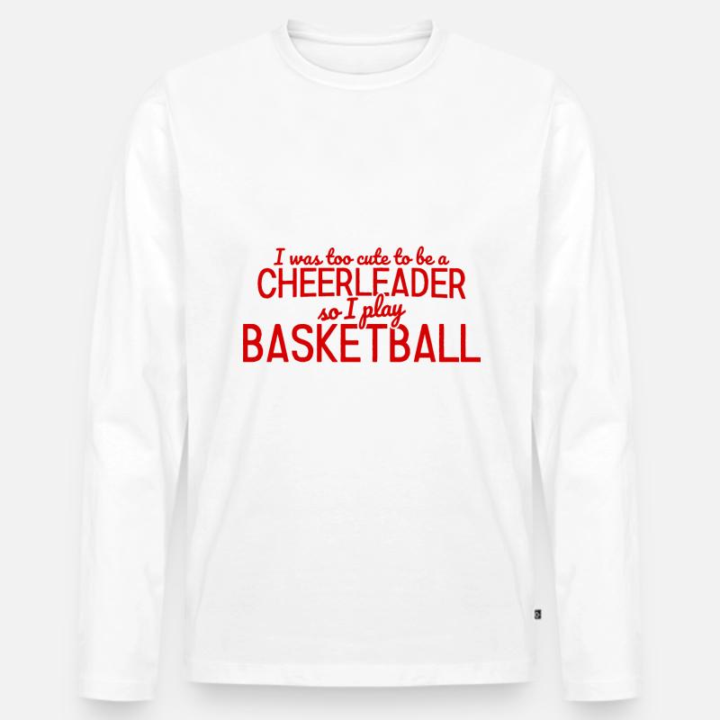 Basketball - Männer Premium Bio Langarmshirt - Weiß