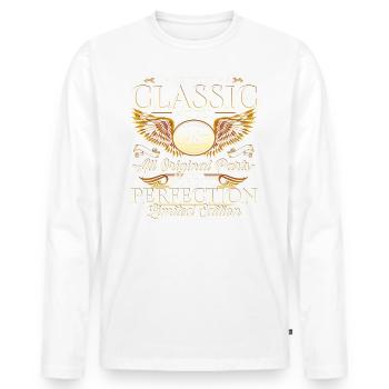 Vintage 1987 35ème anniversaire vintage 87 cadeau - T-shirt manches longues Premium bio Homme - blanc - Devant - Nico (187cm)