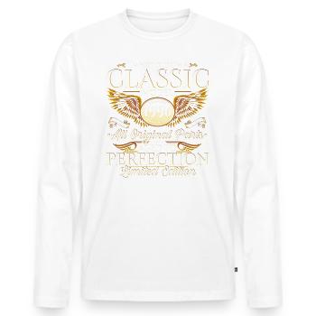 Vintage 1996 26th birthday Vintage 96 Gift - Men's Premium Organic Long Sleeve Shirt - white - Front - Nico (187cm)