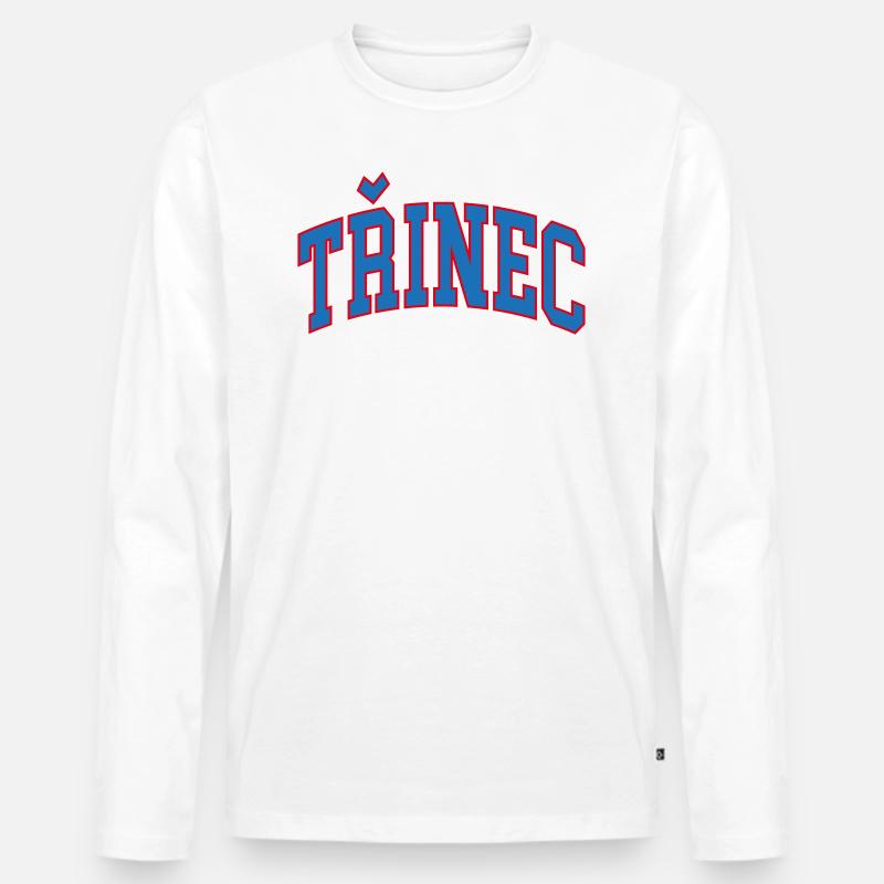 Třinec - Männer Premium Bio Langarmshirt - Weiß