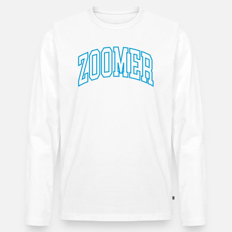 Zoomer - Männer Premium Bio Langarmshirt - Weiß