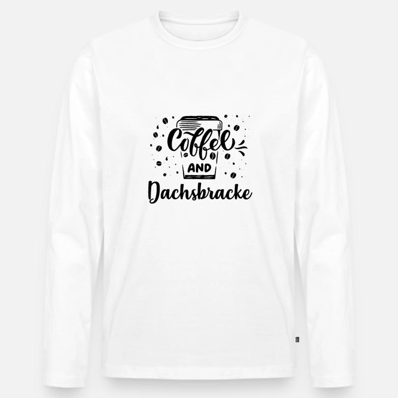 Dachsbracke - Männer Premium Bio Langarmshirt - Weiß