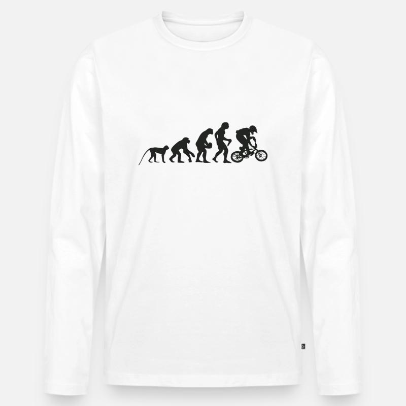 Evolution BMX - Männer Premium Bio Langarmshirt - Weiß
