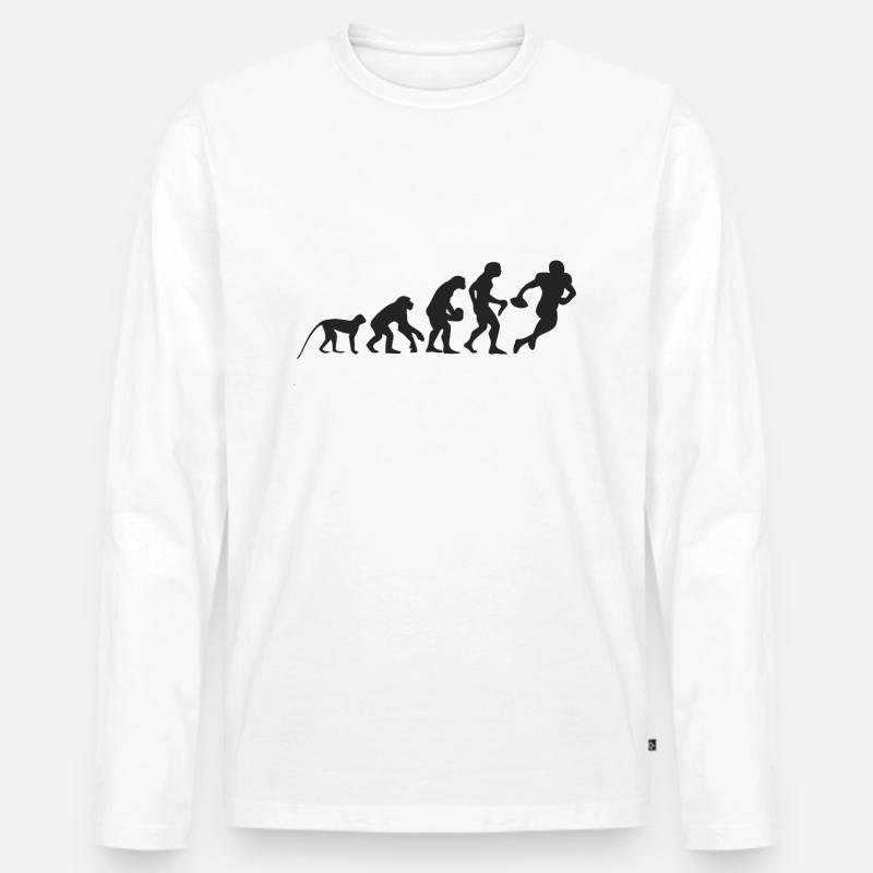 Evolution Football - Männer Premium Bio Langarmshirt - Weiß