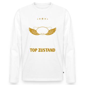Oldtimer Baujahr 1962 Geburtsjahr Geburtstag - Männer Premium Bio Langarmshirt - Weiß - Vorne - Nico (187cm)