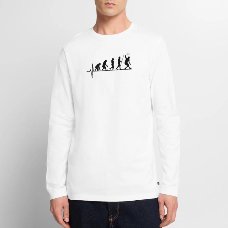Squash Player Evolution Men's Premium Organic Long Sleeve Shirt