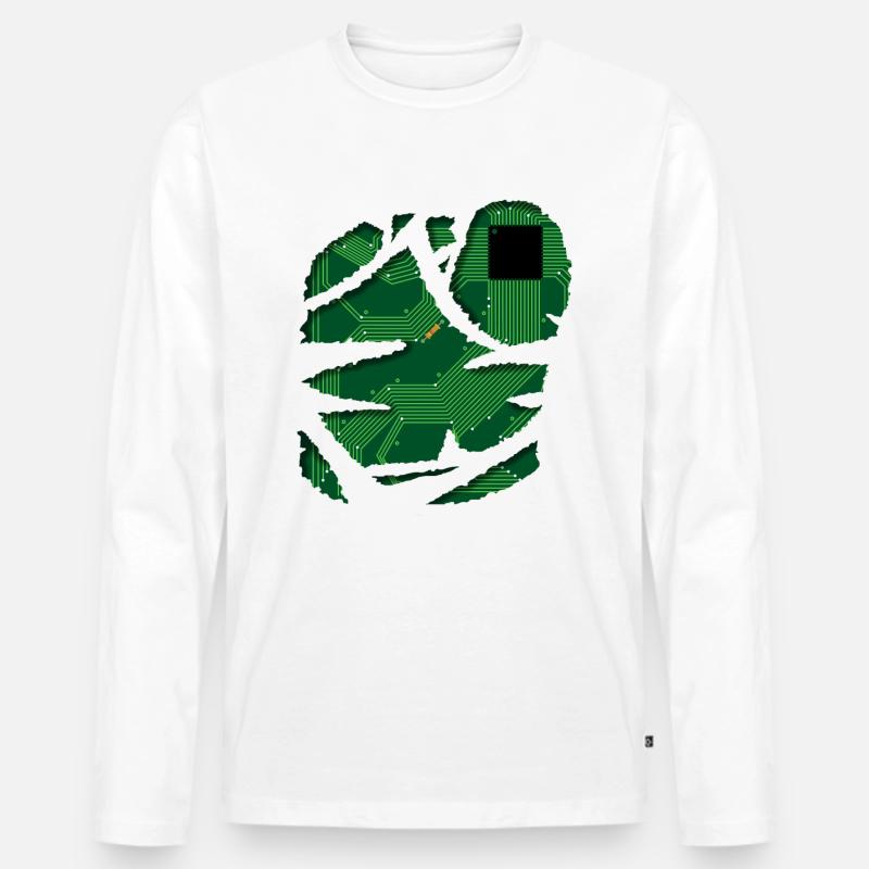 Stromkreis / Strom / Schaltplan / Technik Shirt - Männer Premium Bio Langarmshirt - Weiß