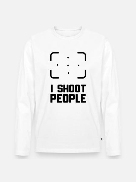 FOTOGRAF - Männer Premium Bio Langarmshirt - Weiß