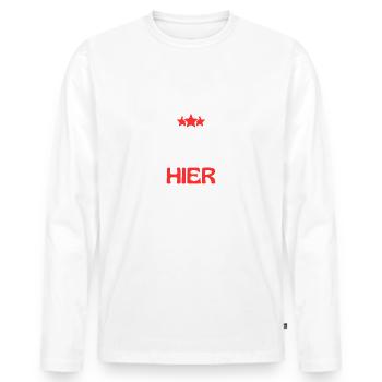 Relax j'ai eu mon permis hier - T-shirt manches longues Premium bio Homme - blanc - Devant - Nico (187cm)