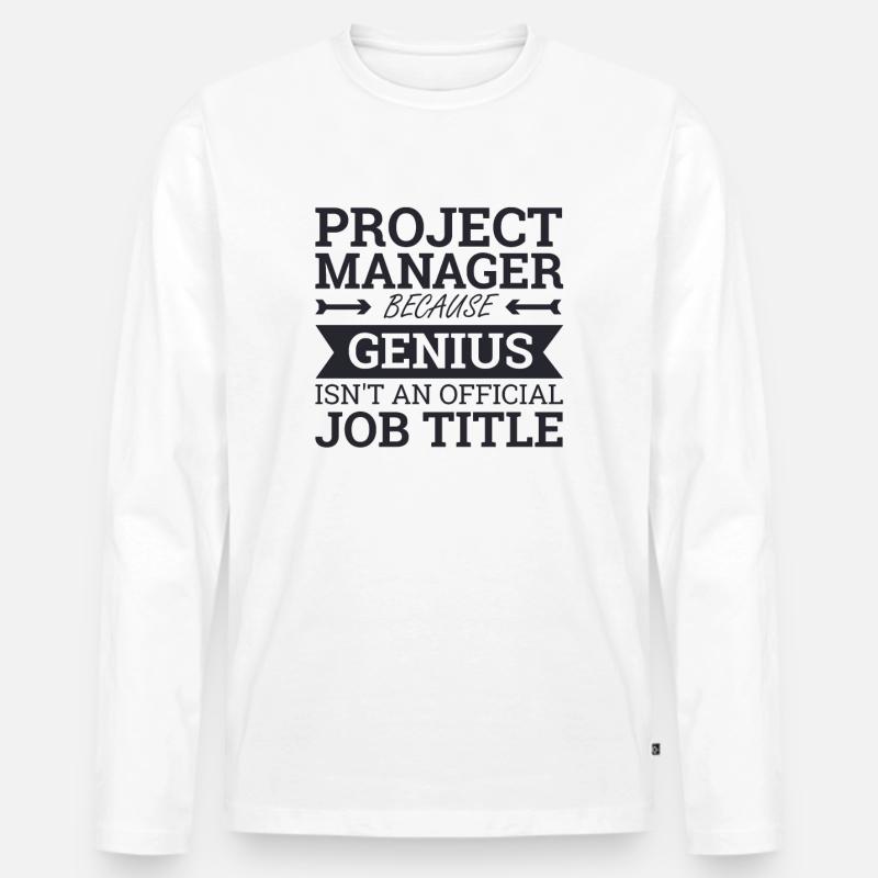"Projectmanager Genius" | "Projectmanager" Mannen Premium Bio shirt met lange mouwen