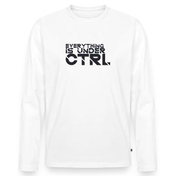 "Everything Ctrl | Computer Science" - Men's Premium Organic Long Sleeve Shirt - white - Front - Nico (187cm)