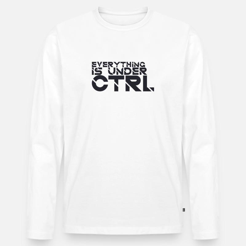 "Everything Ctrl | Computer Science" - Men's Premium Organic Long Sleeve Shirt - white