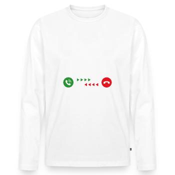 Meine schafe rufen an...und ich muss gehen ! - Männer Premium Bio Langarmshirt - Weiß - Vorne - Nico (187cm)