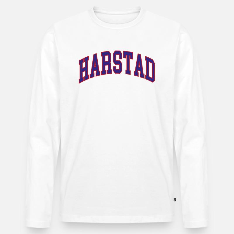 Harstad - Männer Premium Bio Langarmshirt - Weiß