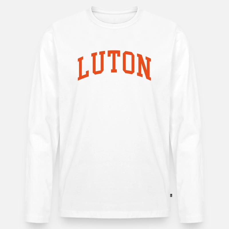 Luton - Männer Premium Bio Langarmshirt - Weiß
