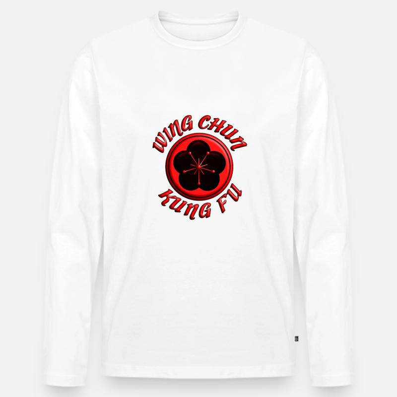 Wing Chun Kung Fu - Männer Premium Bio Langarmshirt - Weiß