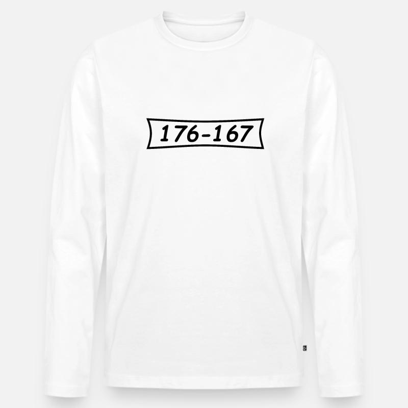 Panzerknacker Nummer 176 167 - Männer Premium Bio Langarmshirt - Weiß