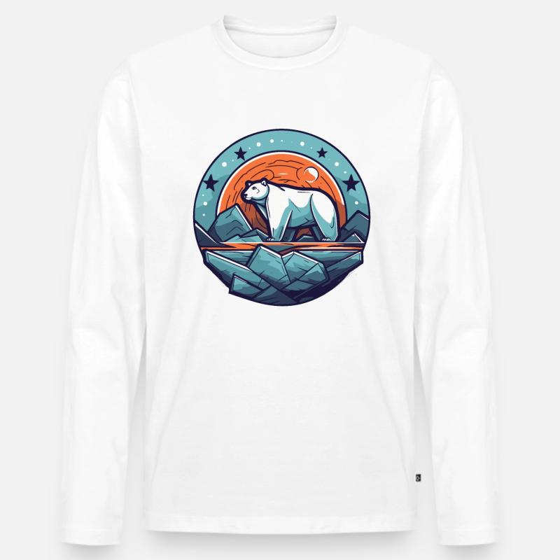 Der letzte Eisbär - Männer Premium Bio Langarmshirt - Weiß