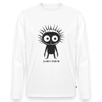 Dessin animé d’une édition limitée d’un punk - T-shirt manches longues Premium bio Homme - blanc - Devant - Nico (187cm)