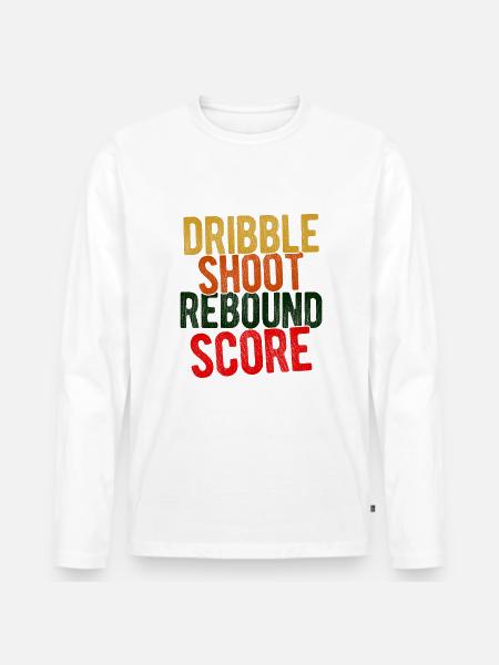 Basketball - Männer Premium Bio Langarmshirt - Weiß