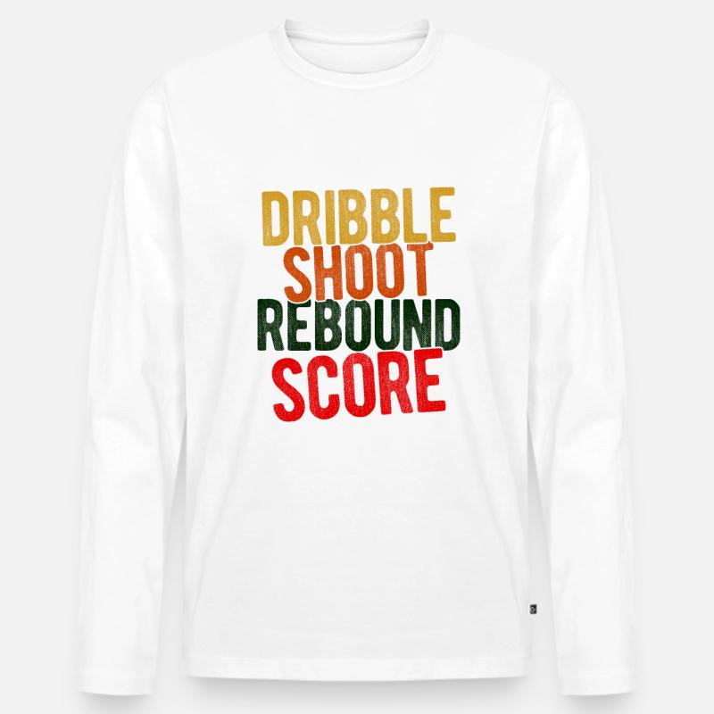 Basketball - Männer Premium Bio Langarmshirt - Weiß