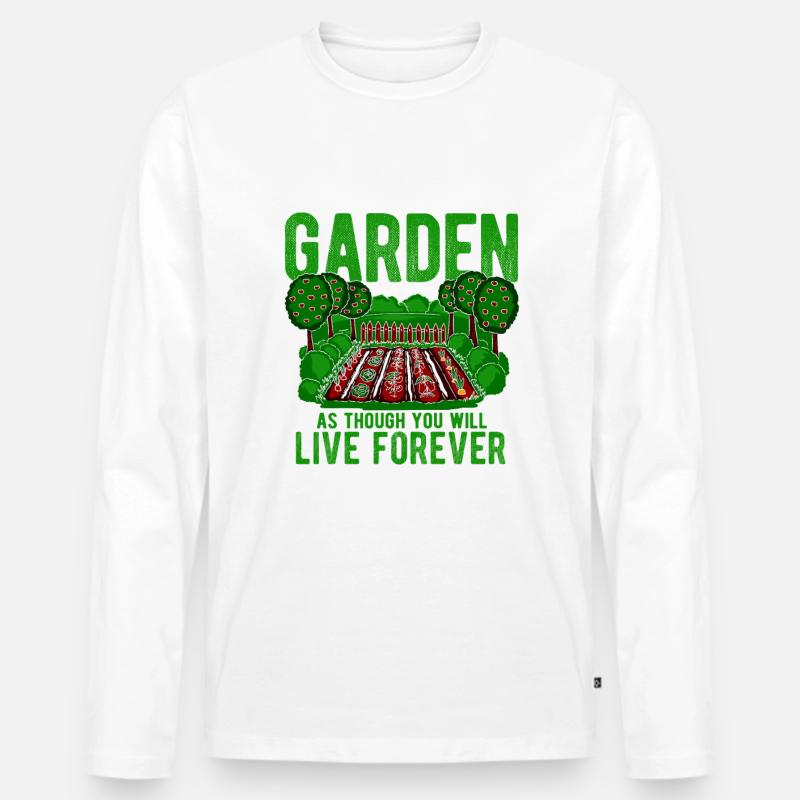 Landschaftsgärtner Hobbygärtner Gärtner - Männer Premium Bio Langarmshirt - Weiß