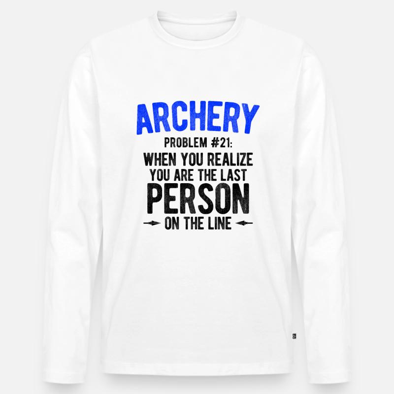 Bogenschießen Archery - Männer Premium Bio Langarmshirt - Weiß