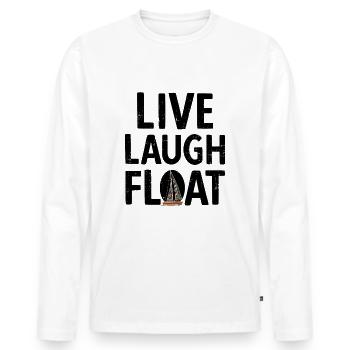Segelboot Kapitän Spruch Zum Segeln - Männer Premium Bio Langarmshirt - Weiß - Vorne - Nico (187cm)