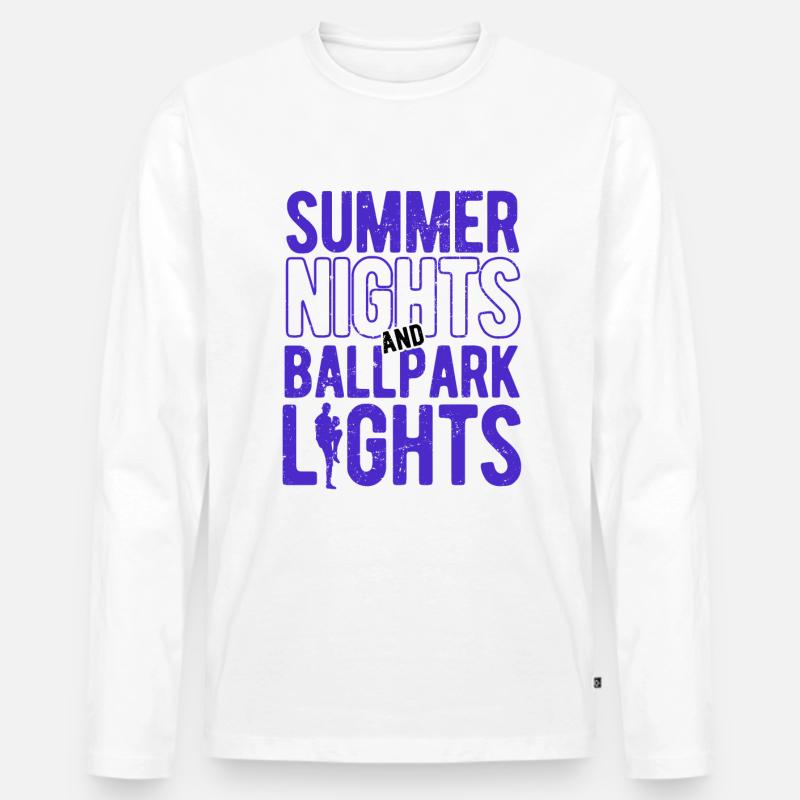 Baseball - Männer Premium Bio Langarmshirt - Weiß