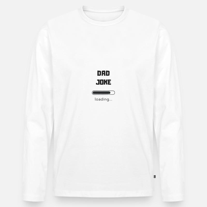 VATI WITZ - Männer Premium Bio Langarmshirt - Weiß