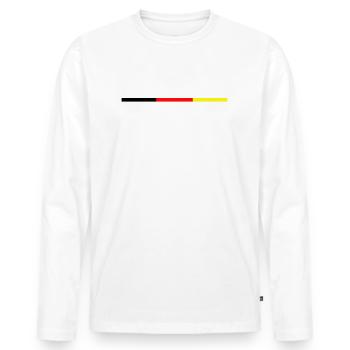 Alman Meme - Männer Premium Bio Langarmshirt - Weiß - Vorne - Nico (187cm)