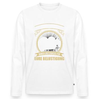 Freizeitpark Kirmes - Männer Premium Bio Langarmshirt - Weiß - Vorne - Nico (187cm)