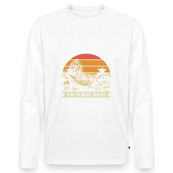 La Gomera Therapie Urlaub Kanaren Auswandern - Männer Premium Bio Langarmshirt - Weiß - Vorne - Nico (187cm)