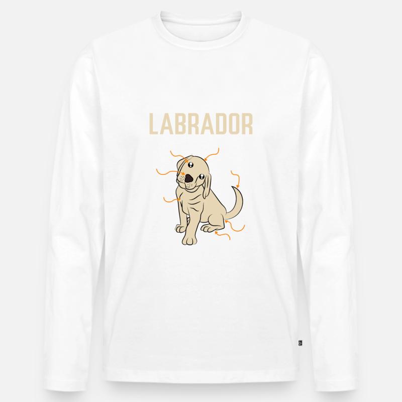 Anatomie Labrador - Männer Premium Bio Langarmshirt - Weiß