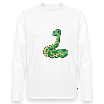 Snake breeder gift - Men's Premium Organic Long Sleeve Shirt - white - Front - Nico (187cm)