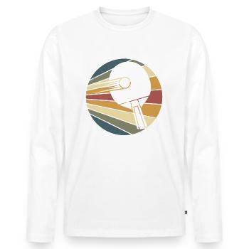 Table tennis team retro - Men's Premium Organic Long Sleeve Shirt - white - Front - Nico (187cm)
