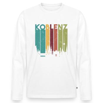 Koblenz Vintage Koblenz Gift - Men's Premium Organic Long Sleeve Shirt - white - Front - Nico (187cm)