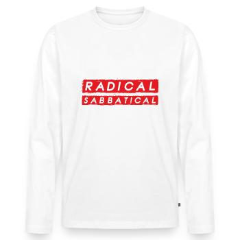 Sabbatjahr Geschenk Kollegen Sabbatical - Männer Premium Bio Langarmshirt - Weiß - Vorne - Nico (187cm)