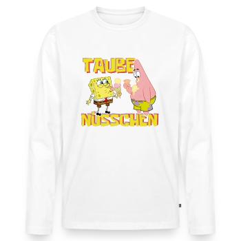 Bob l'Éponge Taube Nüsschen Patrick Eis - T-shirt manches longues Premium bio Homme - blanc - Devant - Nico (187cm)